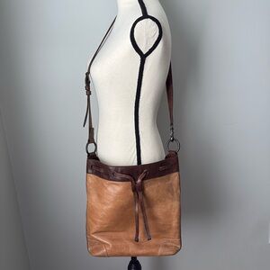 Frye Melissa Leather Drawstring Bucket Bag
